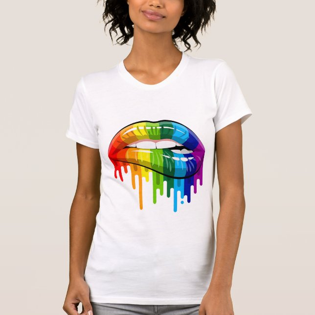 Rainbow lips T-Shirt (Front)