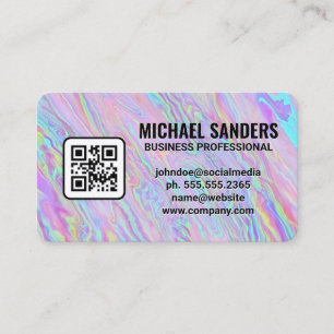 Rainbow Liquid Background Business Card