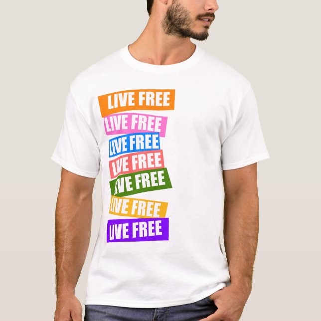 Rainbow Live Free Tee (Front)