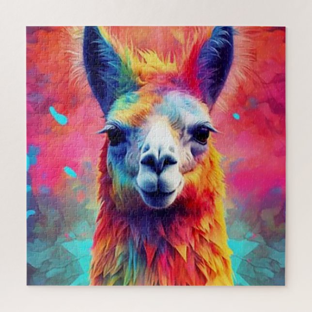 Rainbow Llama Jigsaw Puzzle (Vertical)
