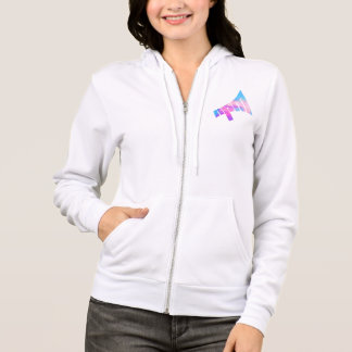 Rainbow Logo Zippered Hoodie - Women's Fit