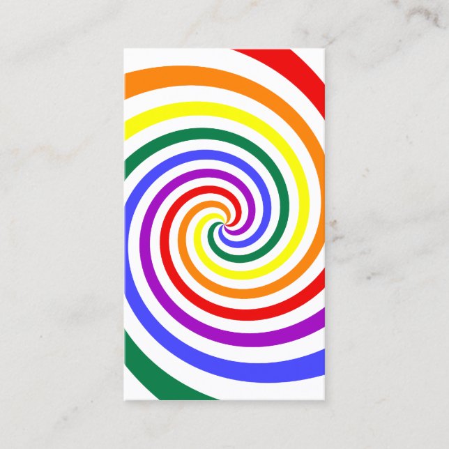 Rainbow Lollipop Business Card (Front)