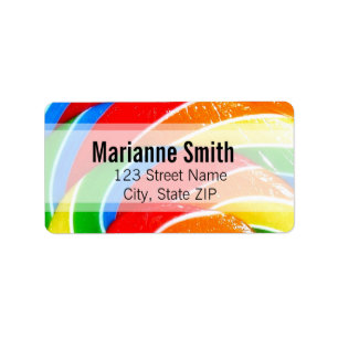 Rainbow Lolly Swirl Label