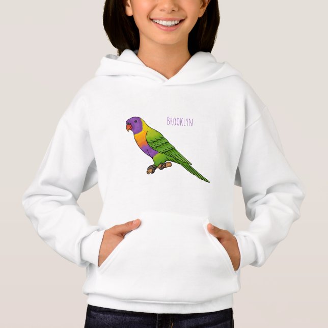Rainbow lorikeet bird cartoon illustration (Front)