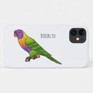 Rainbow lorikeet bird cartoon illustration Case-Mate iPhone case