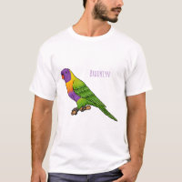 Rainbow lorikeet bird cartoon illustration