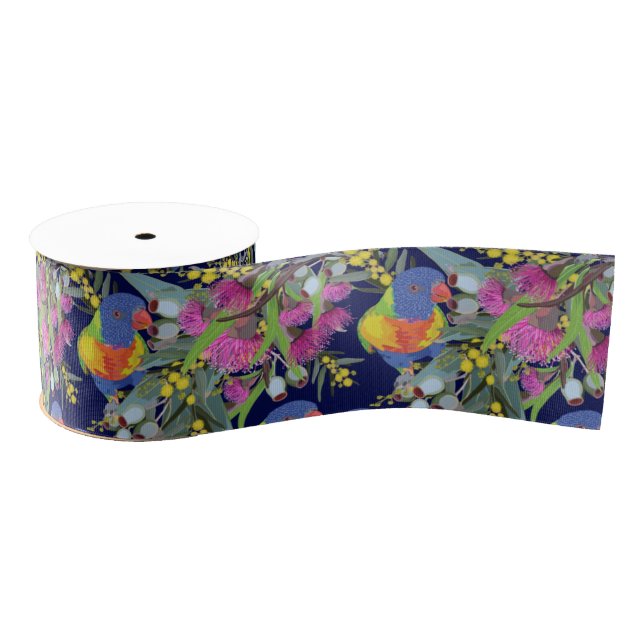 Rainbow Lorikeet  Grosgrain Ribbon (Spool)
