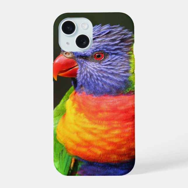 Rainbow Lorikeet iPhone 15 Case (Back)