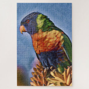 Rainbow Lorikeet Parrot Bird Jigsaw Puzzle