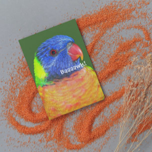 Rainbow Lorikeet Parrot Photo Father's Day Card
