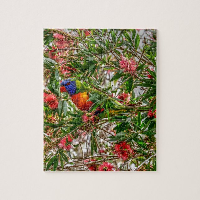 RAINBOW LORIKEET RURAL QUEENSLAND AUSTRALIA JIGSAW PUZZLE (Vertical)