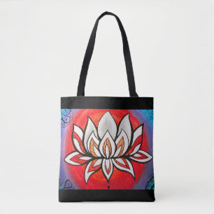 Rainbow Lotus Tote Bag