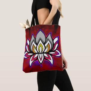 Rainbow Lotus Tote Bag