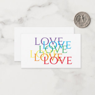 RAINBOW LOVE 3.5x2 Flat Card