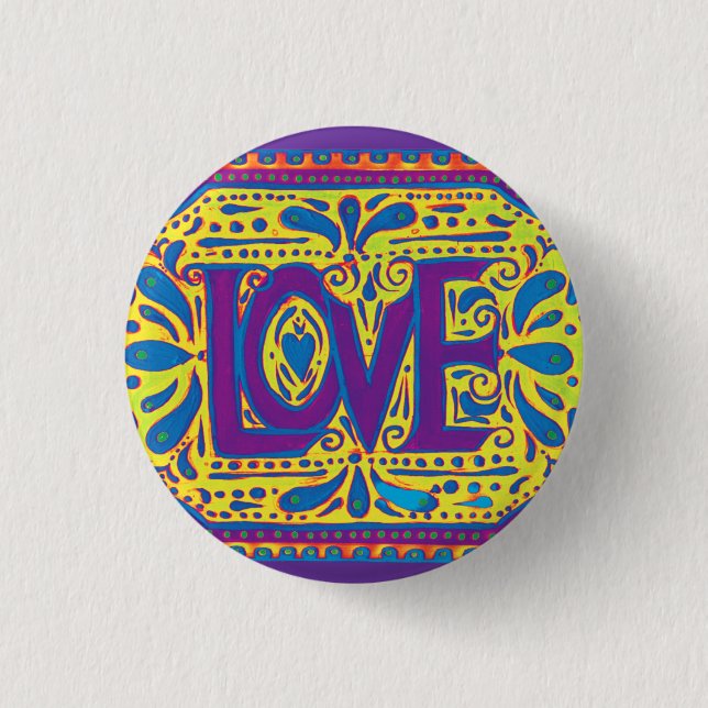 Rainbow Love 3 Cm Round Badge (Front)