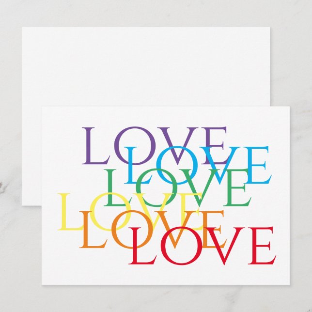 RAINBOW LOVE 4.5x6.25 Flat Card (Front/Back)