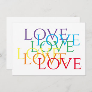 RAINBOW LOVE 4.5x6.25 Flat Card