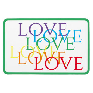 RAINBOW LOVE 4x6 Flexible Magnet / Green