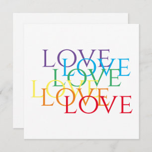 RAINBOW LOVE 5.25x5.25 Flat Card