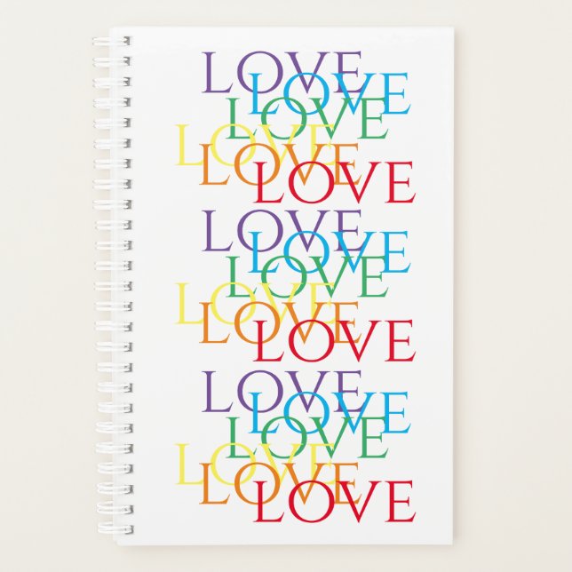 RAINBOW LOVE 5.5x8.5 Planner Calendar (Front)