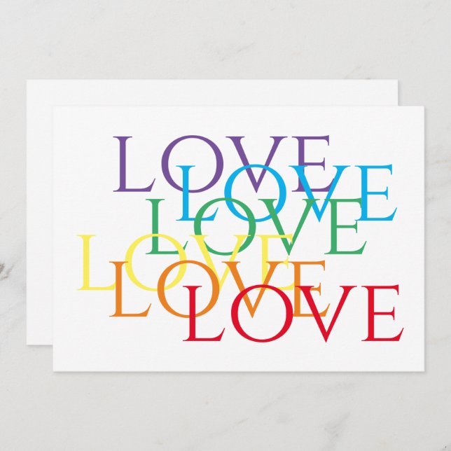 RAINBOW LOVE 5x7 Flat Card (Front/Back)