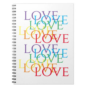 RAINBOW LOVE 6.5x8.75 Spiral Notebook