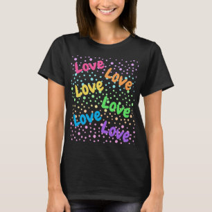 Rainbow Love and Dots Women't T-Shirt