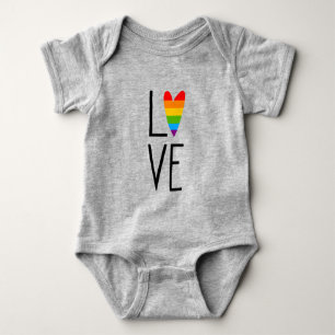 Rainbow Love Baby Bodysuit