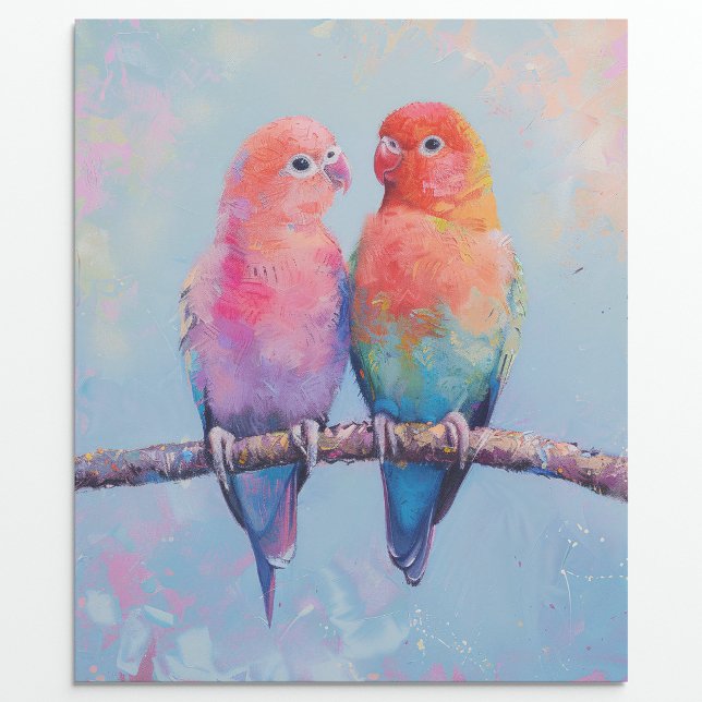 Rainbow Love Birds Decoupage Wrapping Paper (Creator Uploaded)