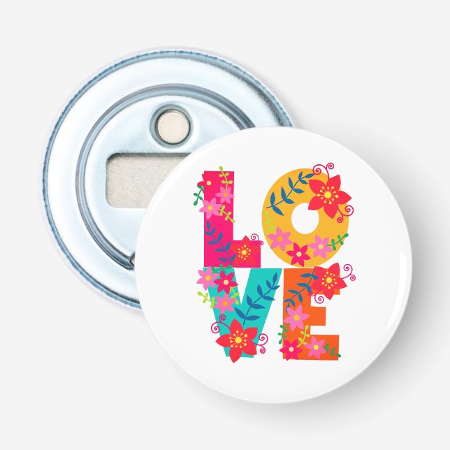 Rainbow Love Bottle Opener (Front)