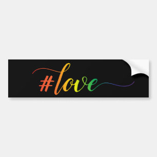 rainbow love bumper sticker