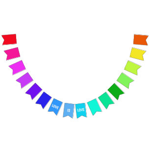 Rainbow LOVE Bunting You Customise Bunting