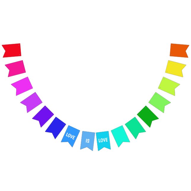 Rainbow LOVE Bunting You Customise Bunting (All)