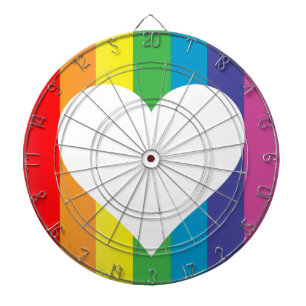 rainbow love dartboard