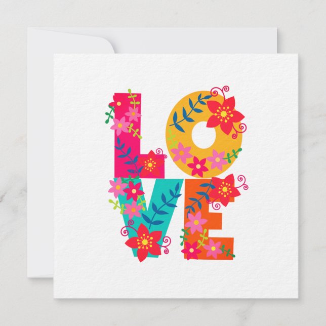 Rainbow Love Flat Card (Front)