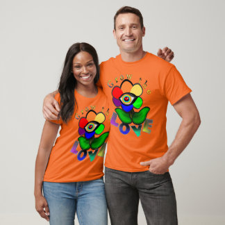 Rainbow Love Flower T-Shirt