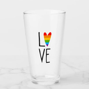Rainbow Love Glass