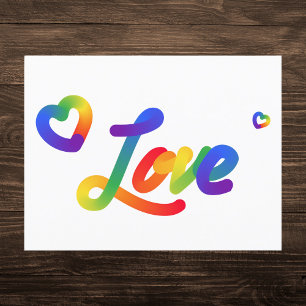 Rainbow Love Gradient Postcard