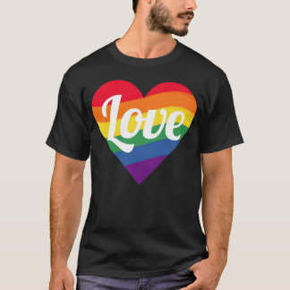Rainbow Love Heart friends T-Shirt