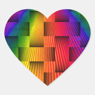 Rainbow Love_ Heart Sticker