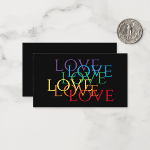 RAINBOW LOVE II 3.5x2 Flat Card