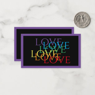 RAINBOW LOVE II 3.5x2 Flat Card / Purple