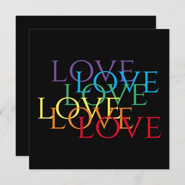 RAINBOW LOVE II 5.25x5.25 Flat Card (Front/Back)