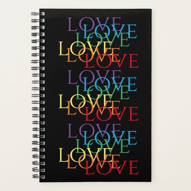 RAINBOW LOVE II 5.5x8.5 Planner Calendar (Front)