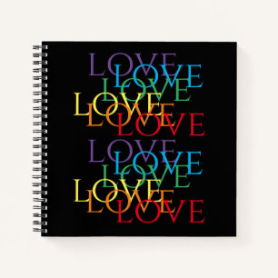 RAINBOW LOVE II 8.5x8.5 Spiral Notebook