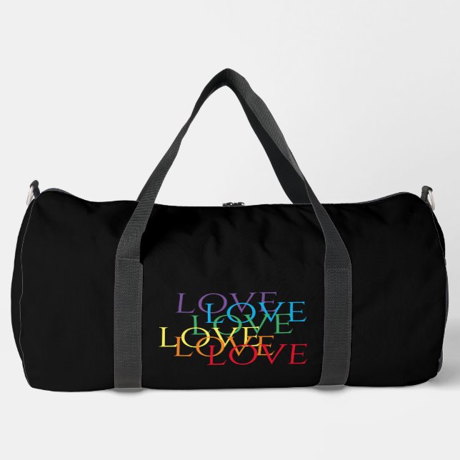 RAINBOW LOVE II Large Duffel Bag (Front)