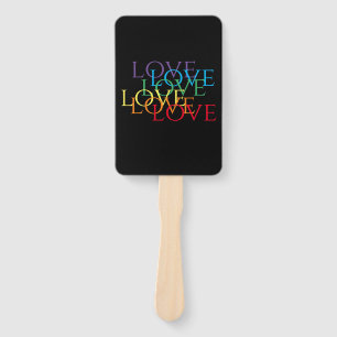 RAINBOW LOVE II Rectangle Hand Fan