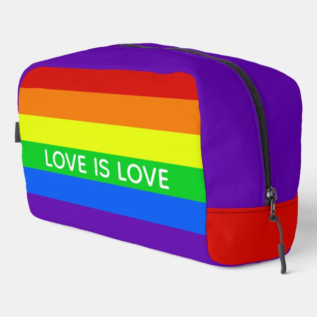 Rainbow Love is Love Gay Pride Dopp Kit (Right Corner)