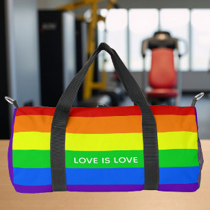 Rainbow Love is Love Gay Pride Duffle Bag