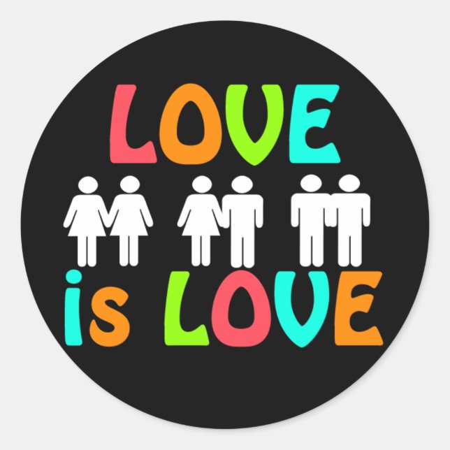 Rainbow Love is Love Lapel Stickers (Front)